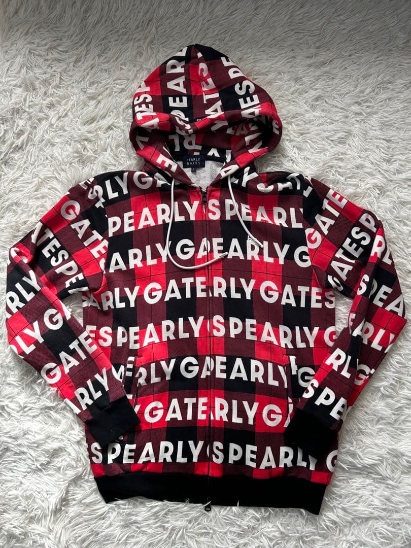 PEARLY GATES ロゴプリントスウェットパーカー パンツ セットアップ