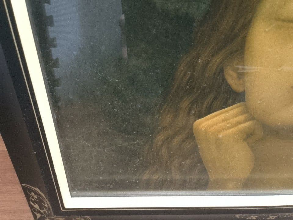 相馬武夫絵画　期待　1983年7月　ミケランジェロによる　外寸約83×55cm