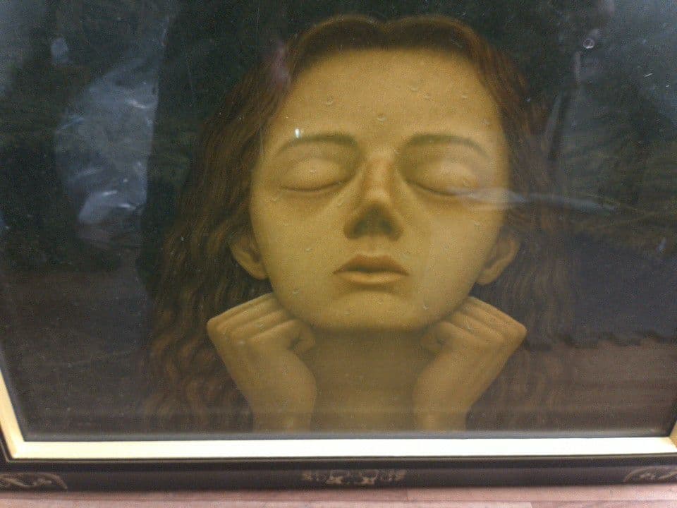 相馬武夫絵画　期待　1983年7月　ミケランジェロによる　外寸約83×55cm