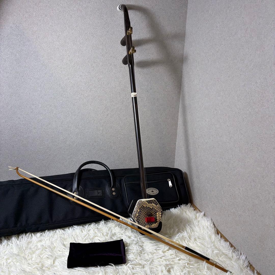 【極美品】二胡 DUNHUANG 敦煌 中国伝統楽器 ケース付き