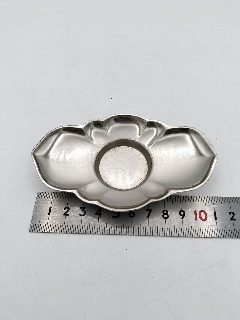 c809 煎茶 茶托 剣木瓜型 五客　乾茂號造印あり　茶道具 古物