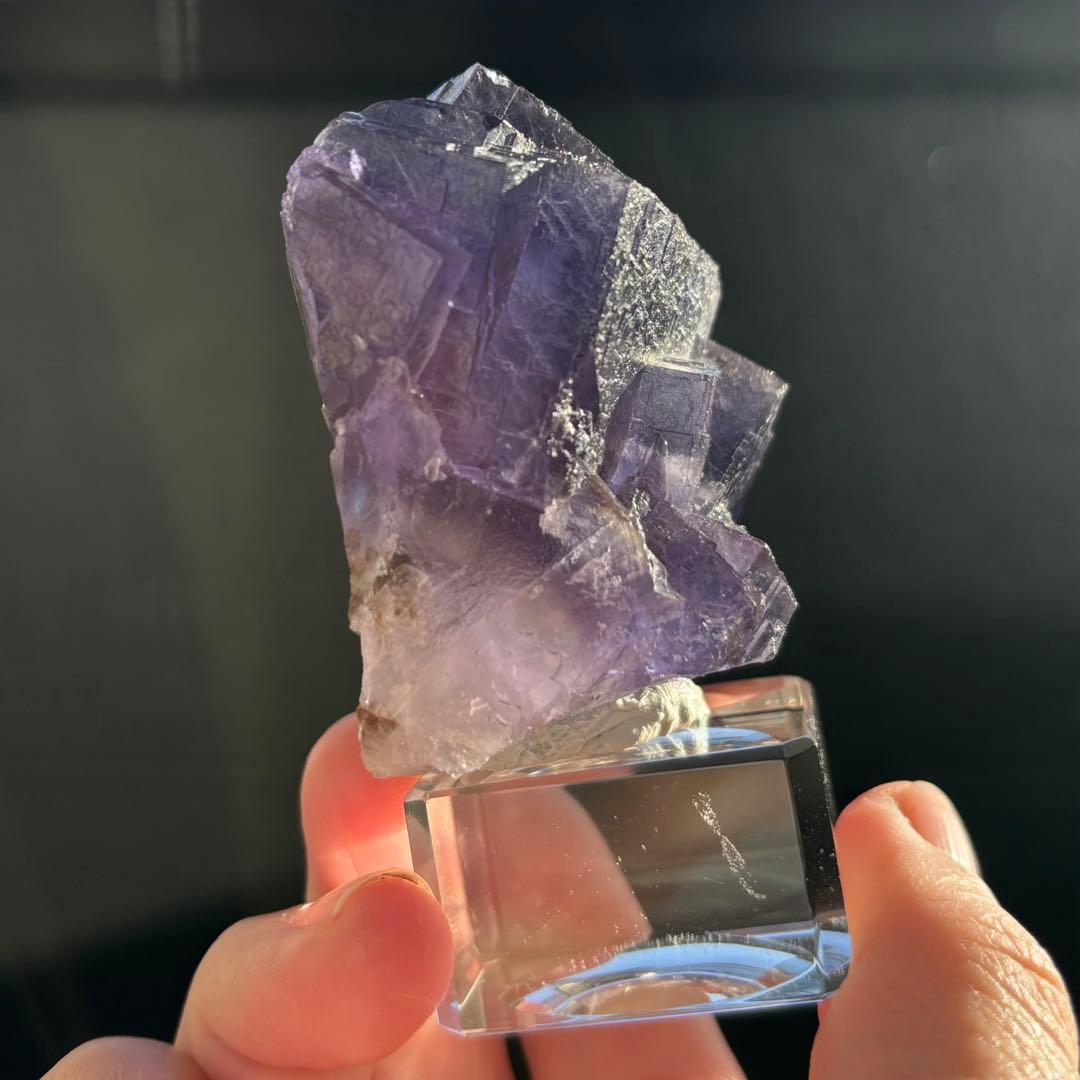 ウ*ん様 パキスタン産　バイカラー　フローライト　パープル　ブルー　原石　鉱物標