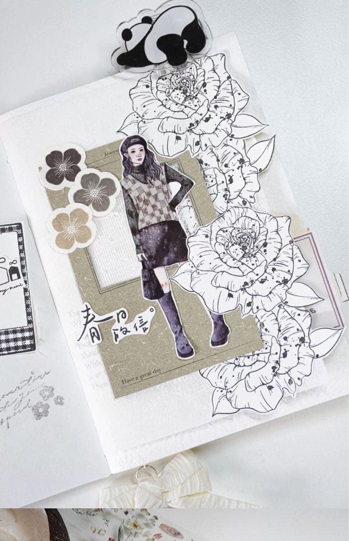 ⭐️SALE⭐️媛子文创《复古女孩》海外マスキングテープ　マステ 【1872】