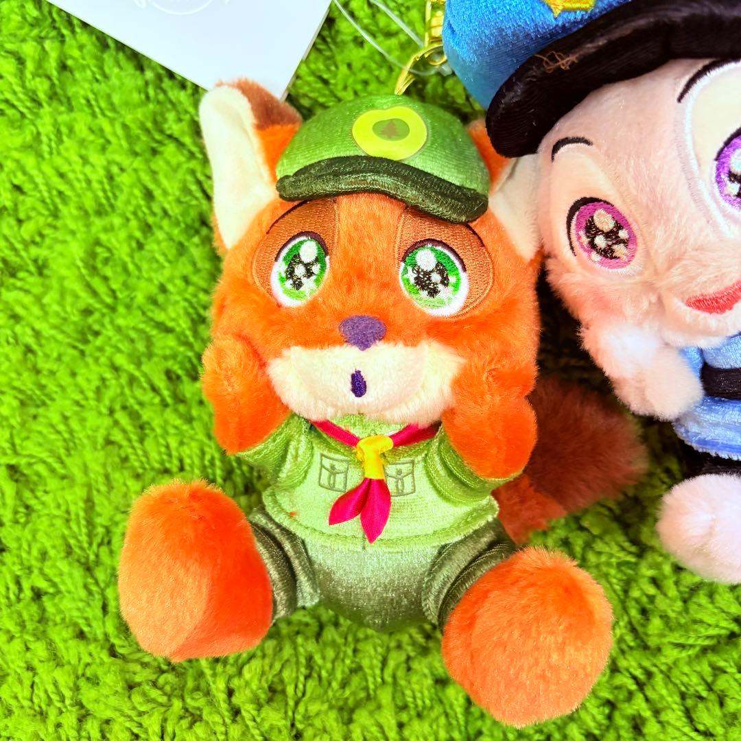 ズートピア　ニック　ジュディ　ぬいぐるみキーチェーン　Kirame