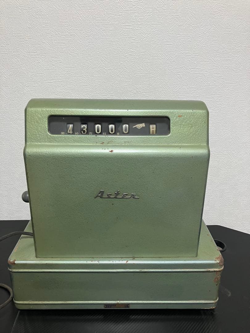 【希少・昭和レトロ】ASTER 手回しレジスター アンティーク インテリア