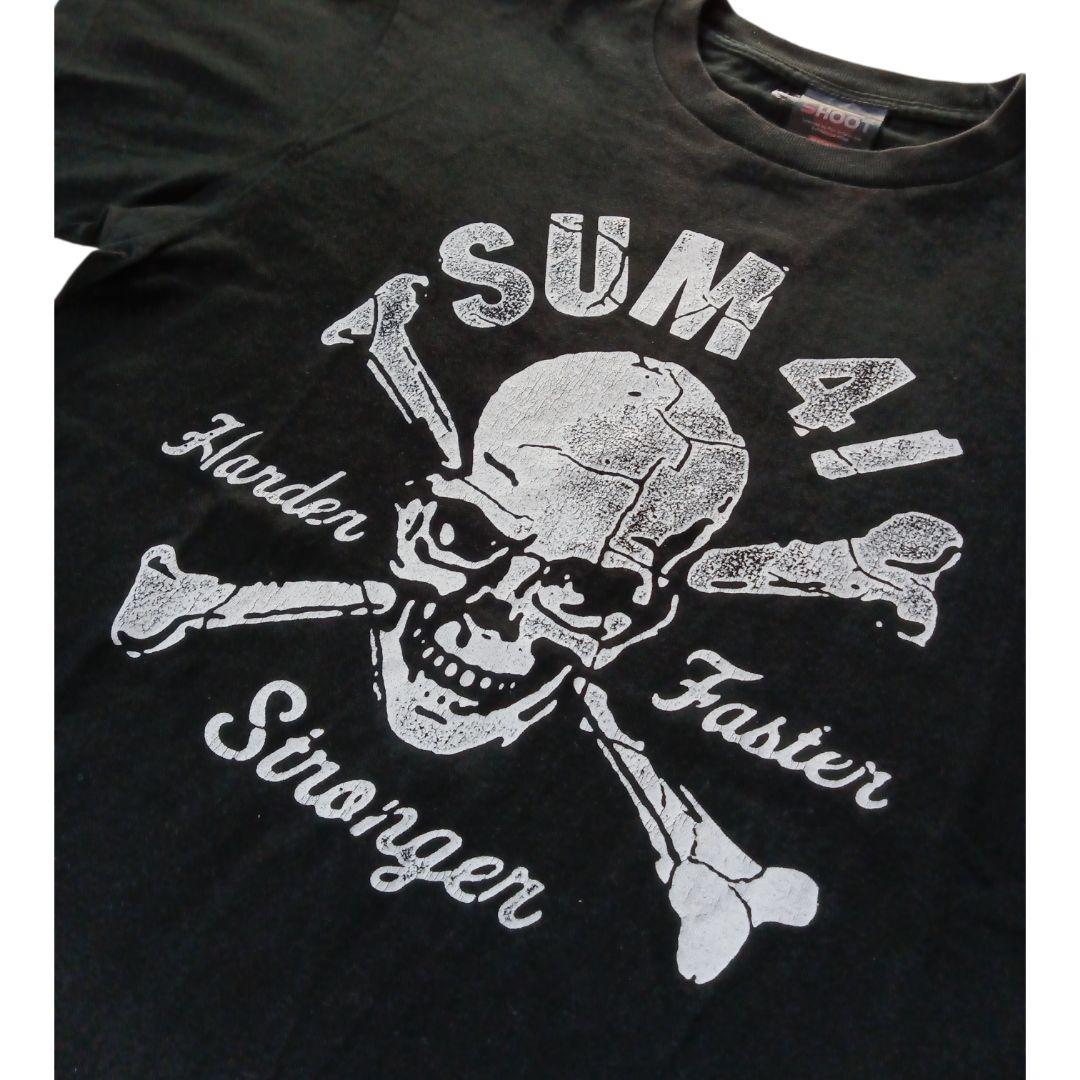 2000年代 SUM41 スカルデザイン Tシャツ ブラック