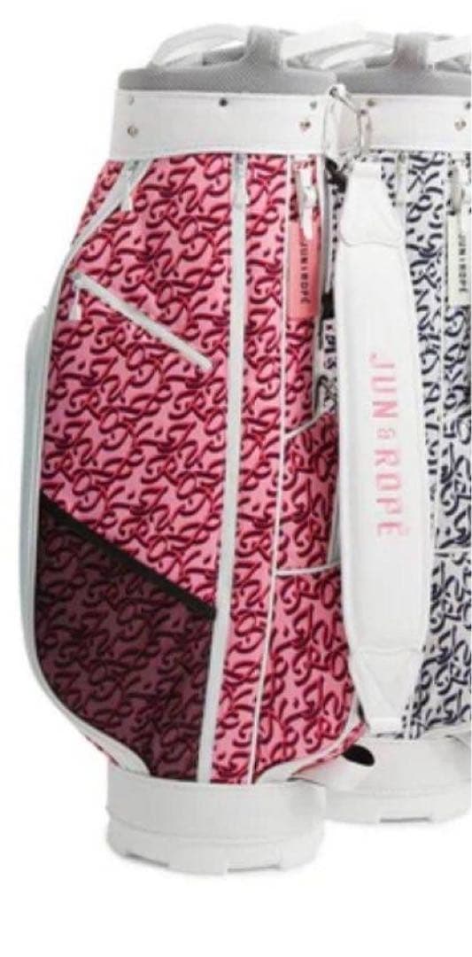 JUN ROPÉ ピンク ロゴパターン キャディバッグ