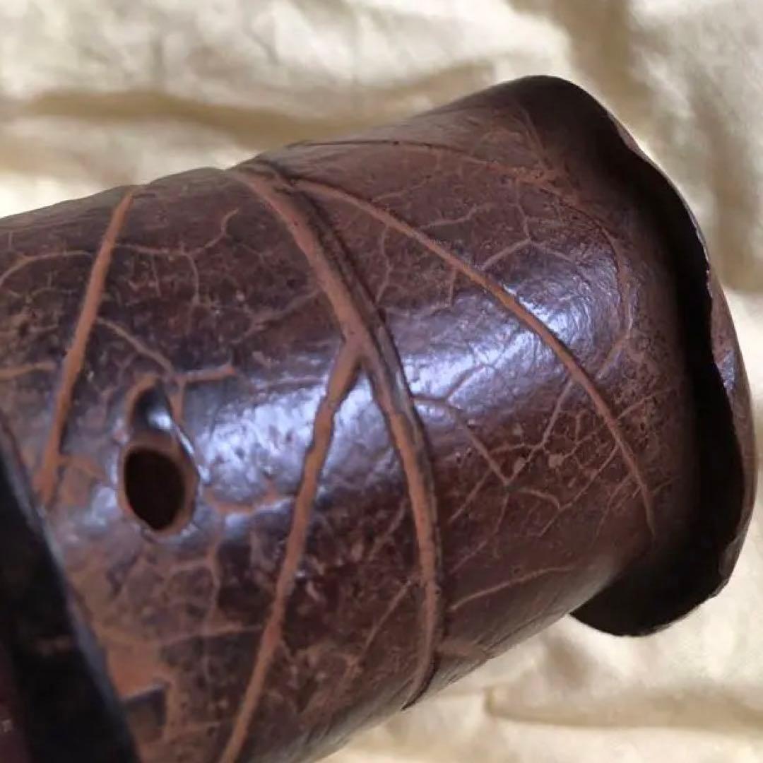 蓋置　一葉　須賀月真氏作　共箱入