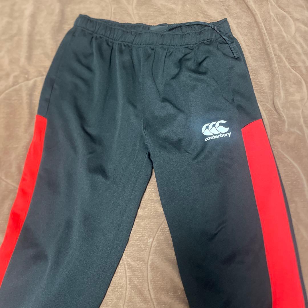 カンターベリーラグビーウォームアップウェア 黒/赤 ジップアップ大きいサイズ