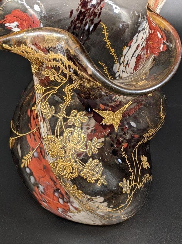 ◆超希少◆ジャポニズム蒔絵状金盛上花瓶★アーネスト・リビュール&ユージン・ルソー