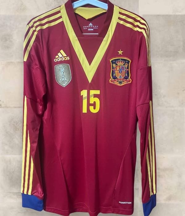 2013 スペイン 代表 ホーム 長袖 ユニフォーム 15番 ラモス
