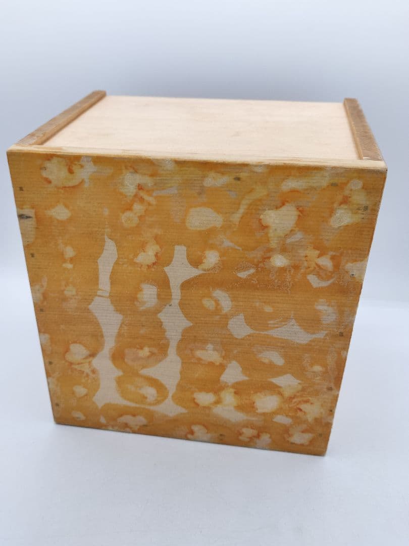 c853 利休好 釣瓶水指 木地 大崎雄斎 水漏れ確認済 紙箱　茶道具 古物