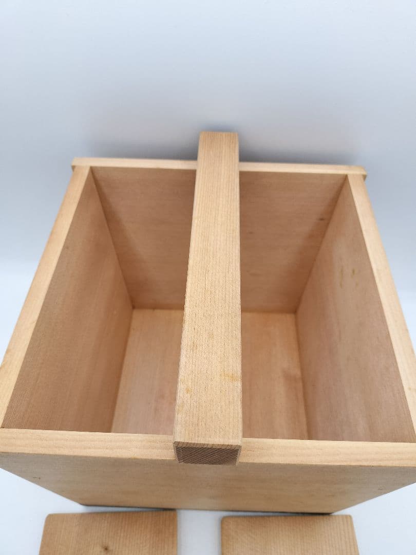 c853 利休好 釣瓶水指 木地 大崎雄斎 水漏れ確認済 紙箱　茶道具 古物