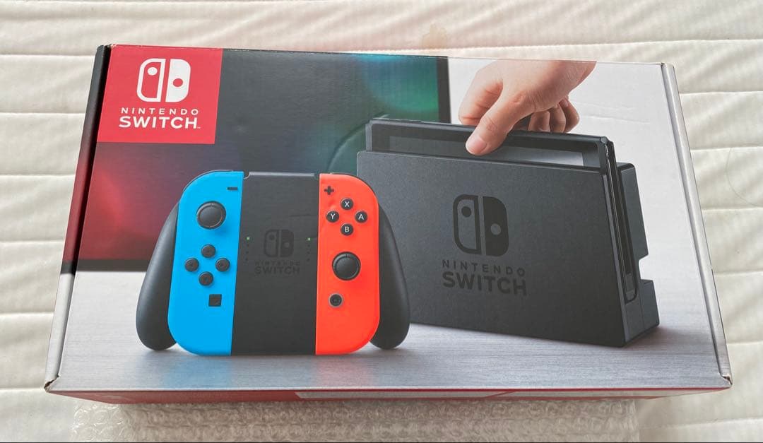 【完品】Nintendo Switch 初期型 ネオンレッド ブルー