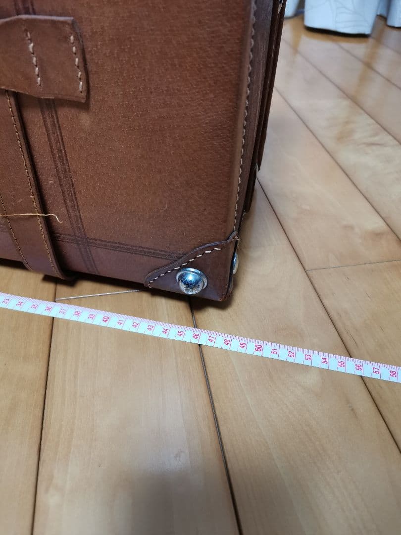 【お値打ち】アンティークレザートランク重厚収納ケースヴィンテージ　昭和レトロ