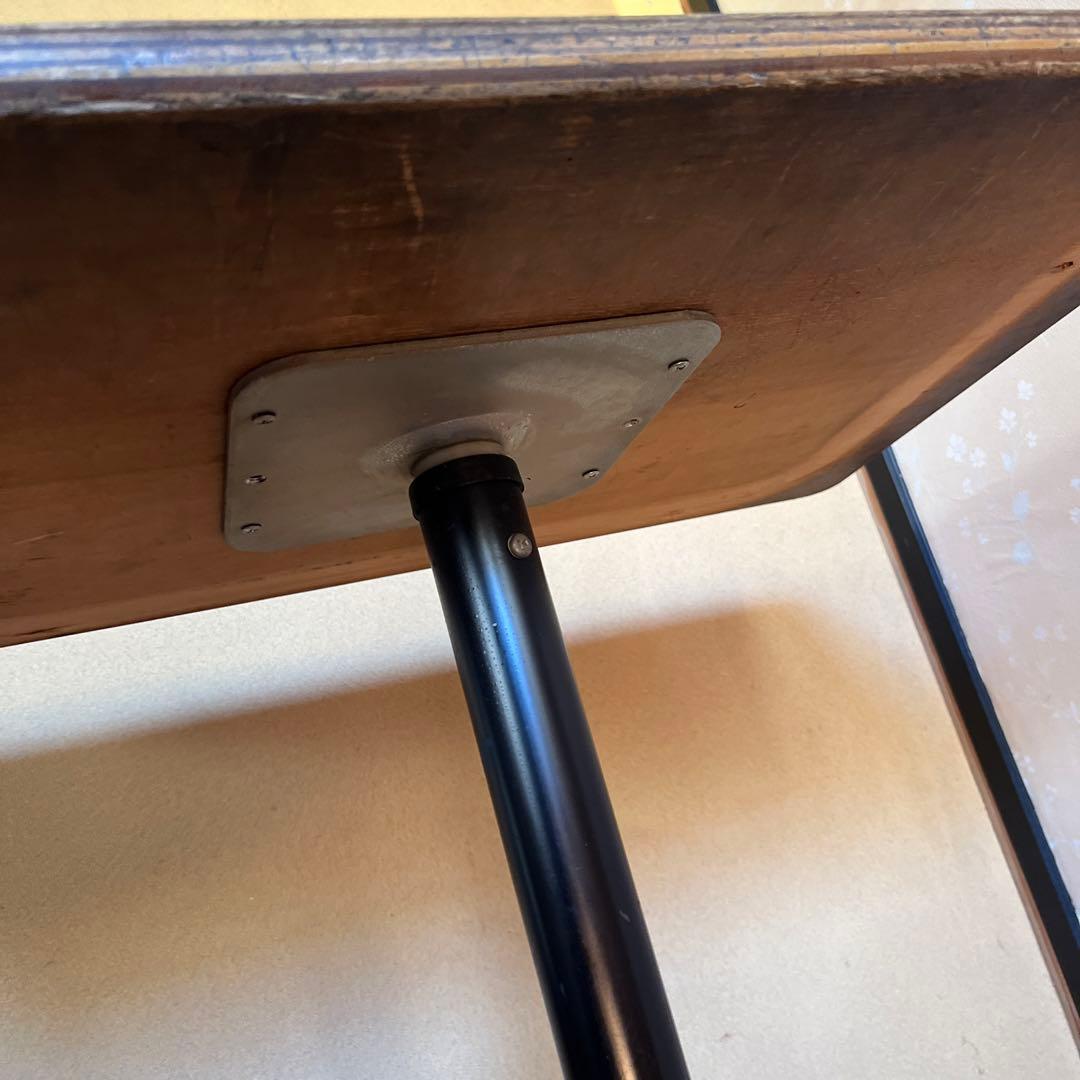 ヴィンテージ　アルミ脚　回転テーブル