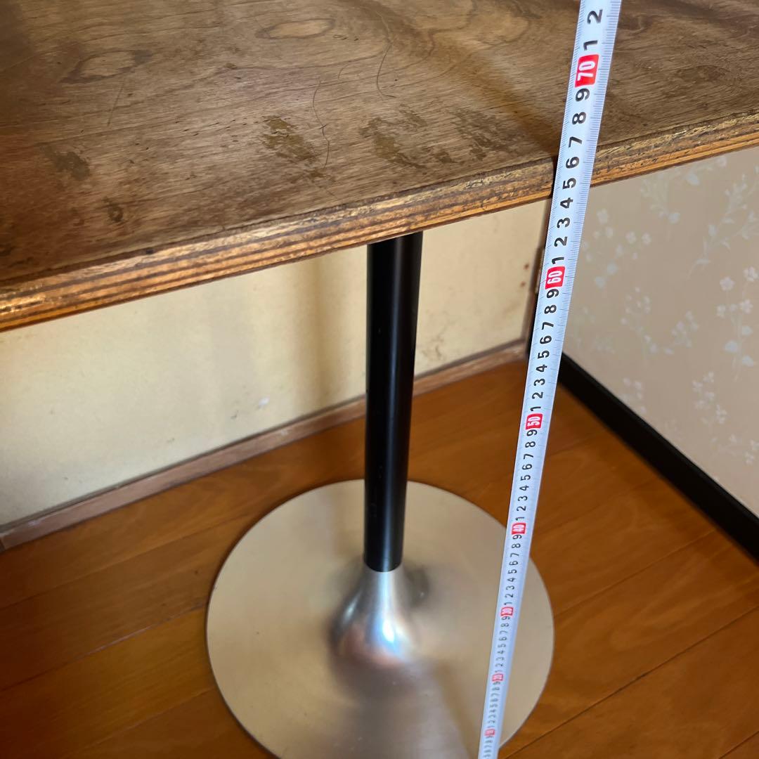 ヴィンテージ　アルミ脚　回転テーブル