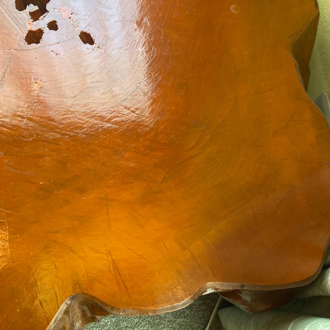 ☆木製 不規則形状 座卓テーブル　直接引き取りorたのめる便（送料別です）