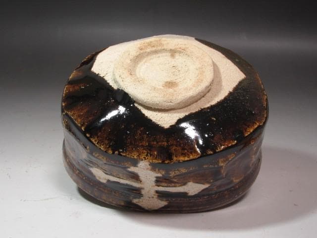 ★　若尾利貞　織部茶碗　斬新なデザインの一品★x583