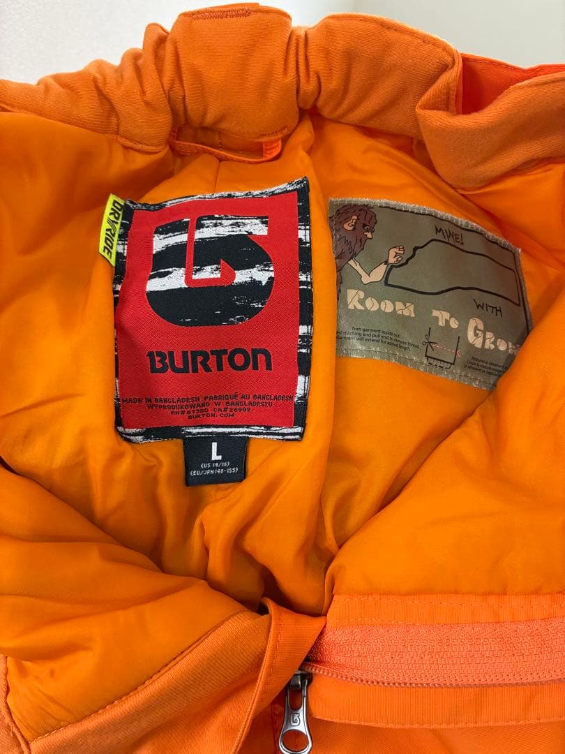 BURTON スキーウェア 上下 キッズ L 150cm オレンジ 迷彩柄