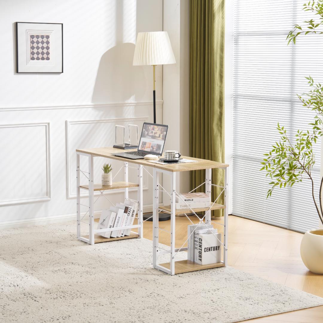 【新品】 一体分離多用デスク パソコンデスク ラック付き