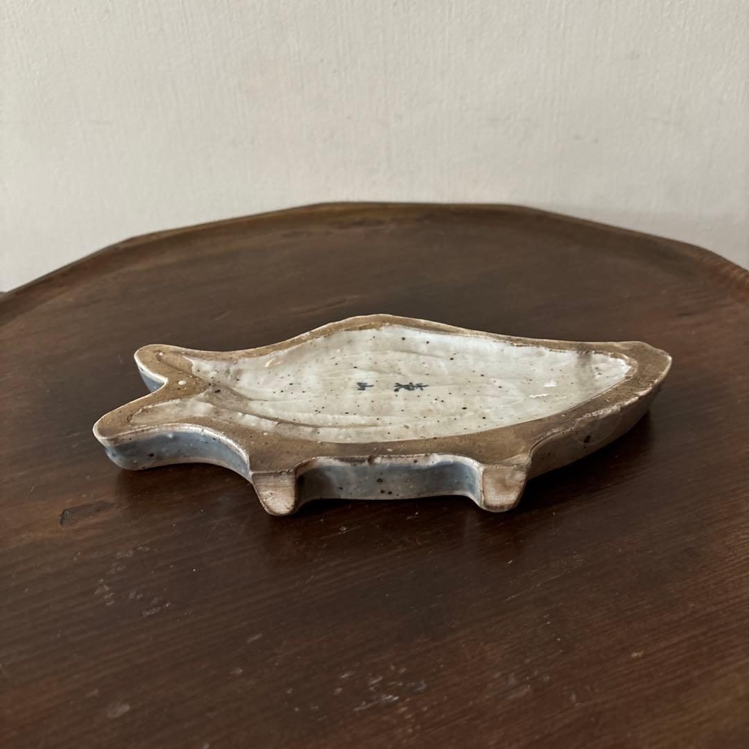 染付魚形硯　東山　兵庫県姫路　江戸時代　骨董　アンティーク検:李朝　三田　伊万里