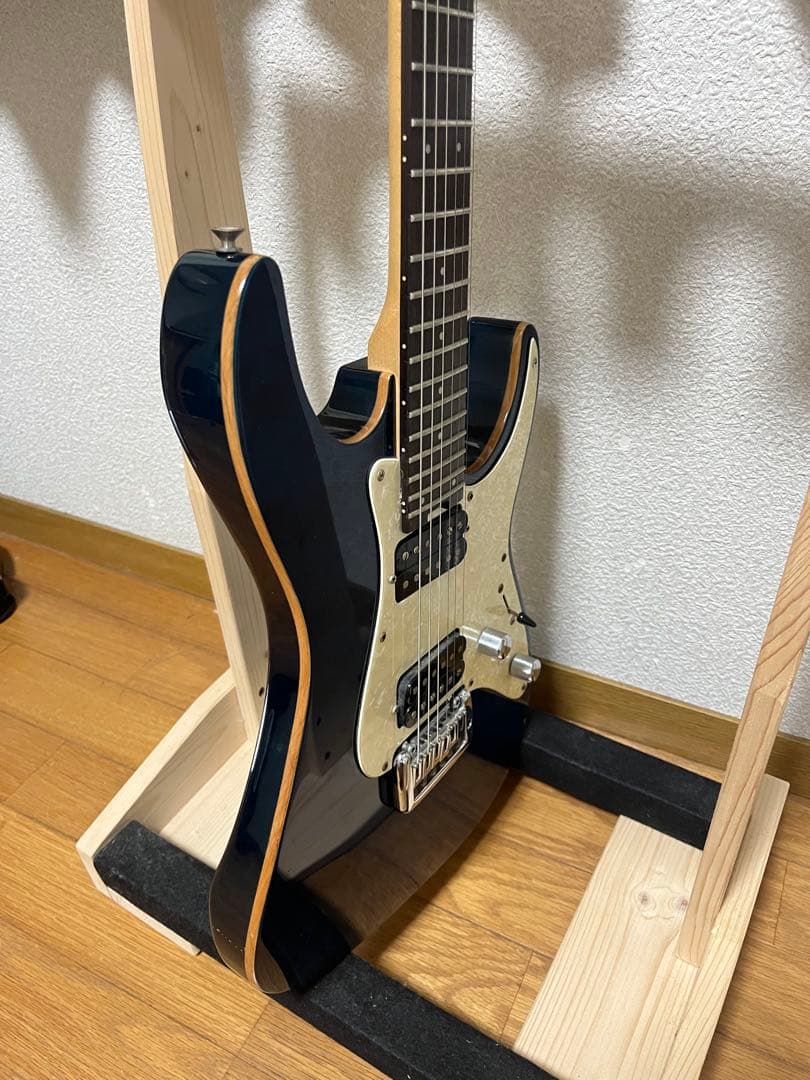 【動作良好】 青系　バインディング　グラスルーツ　ギター　grass roots