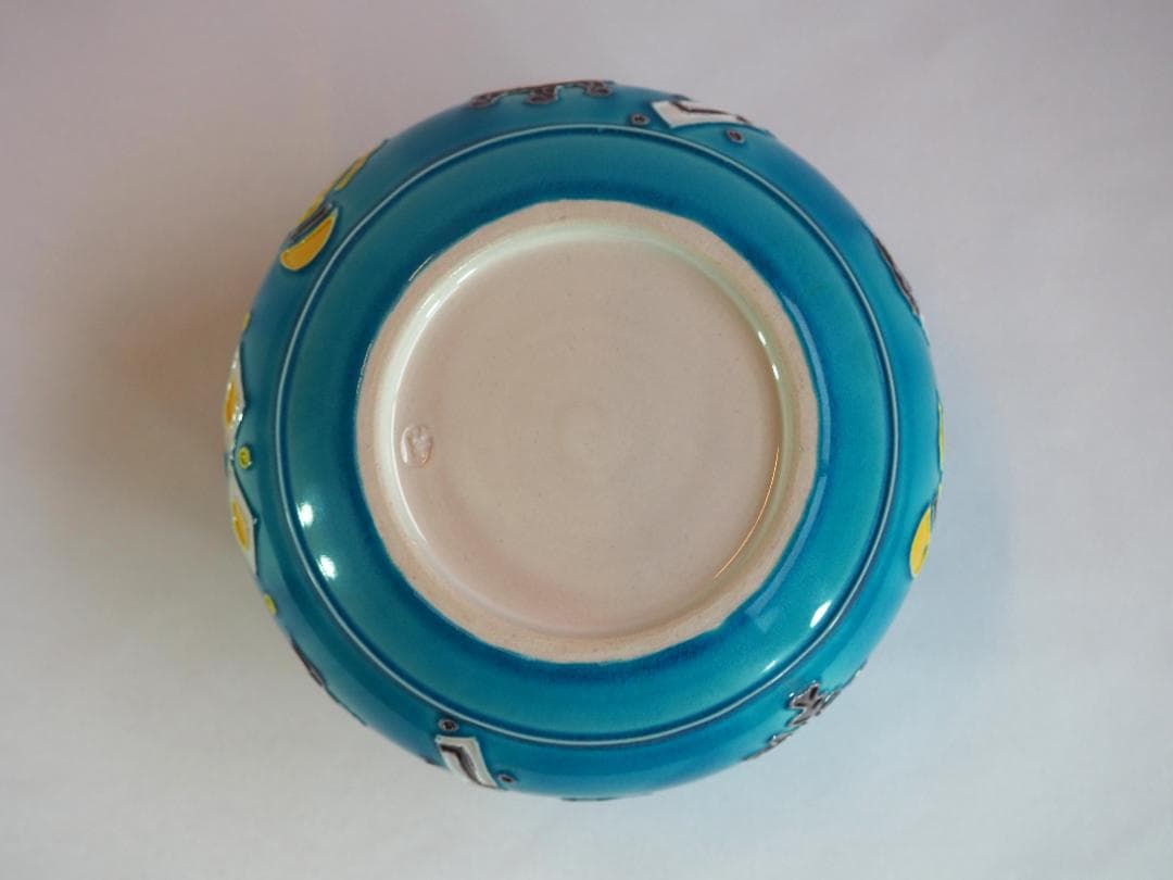 膳所焼（陽炎園） 岩崎新定造『交趾写宝尽し皆具』（共箱）