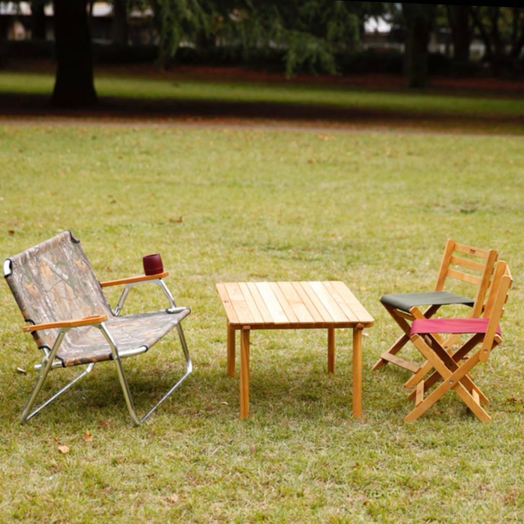 Peregrine ペレグリン◾️胡桃材 木製ロールトップテーブル アウトドア B