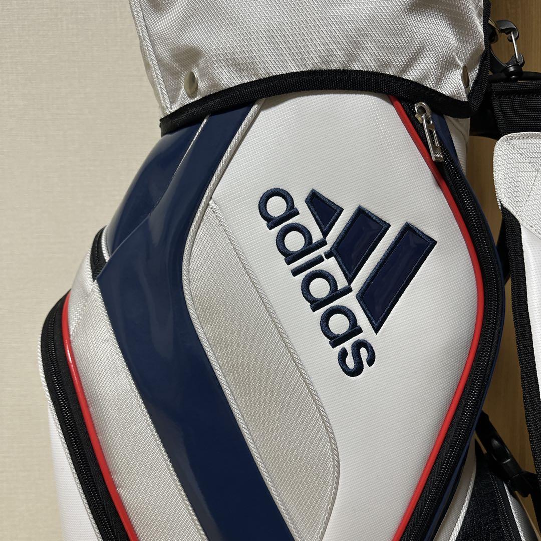 極美品 adidas golf アディダス ゴルフ キャディバッグ ５口 軽量