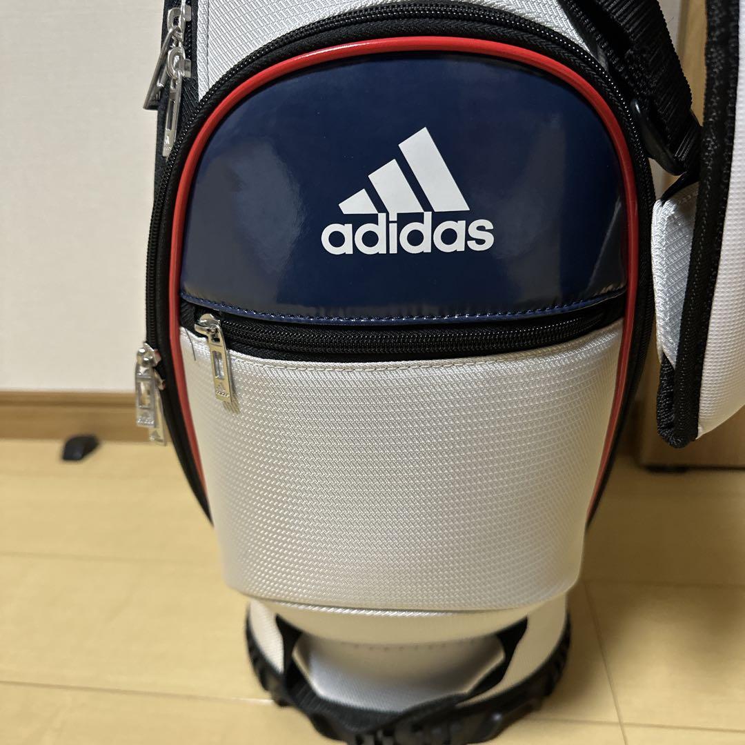 極美品 adidas golf アディダス ゴルフ キャディバッグ ５口 軽量