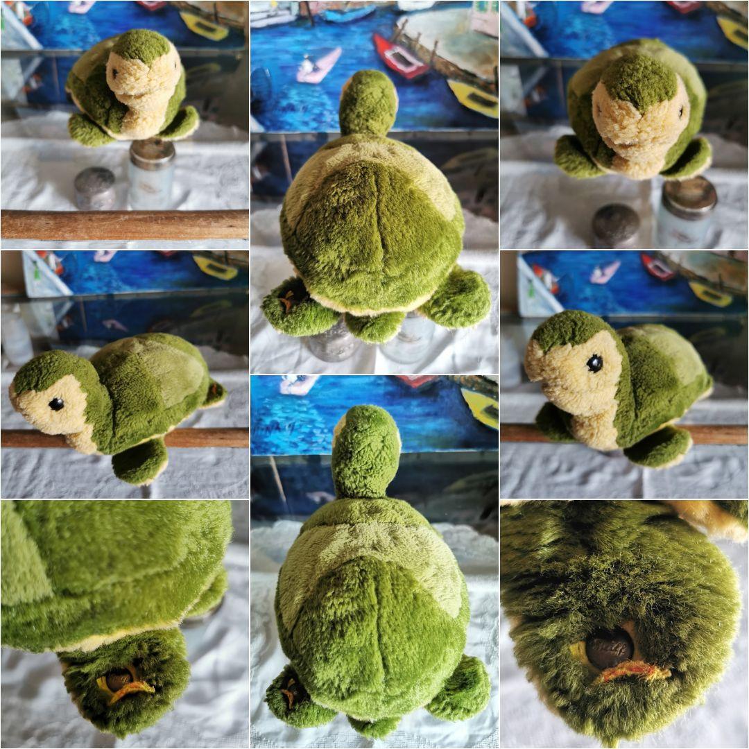 アンティーク Steiff ミドリガメ 緑亀 トータス陸亀 タートル ぬいぐるみ