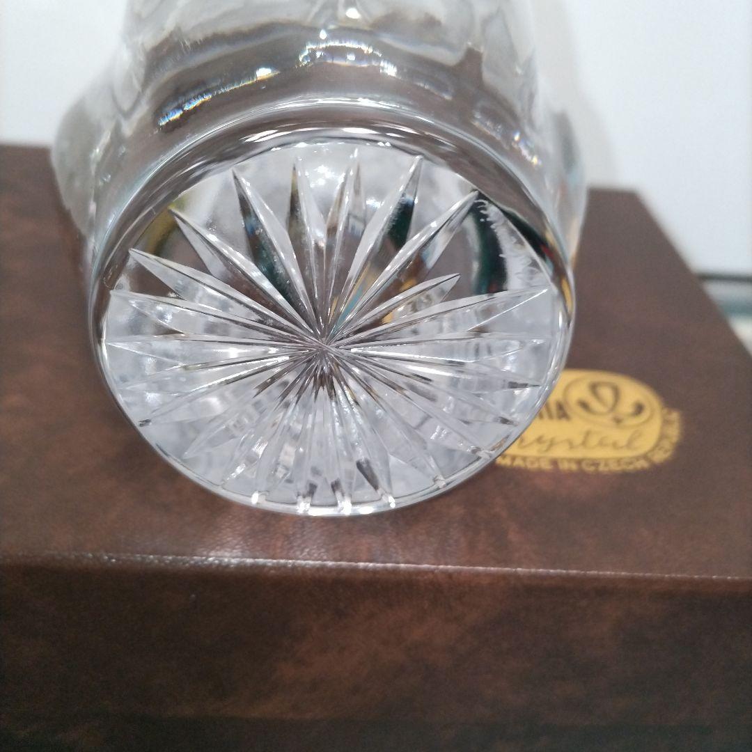 【新品未使用品】ヴィンテージ チェコ ボヘミアクリスタル HAND CUT花瓶