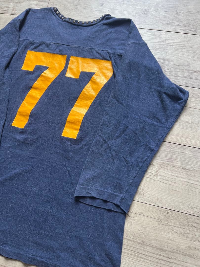 1973年〜1982年バータグ後期OLDチャンピオンフットボールリメイクTシャツ