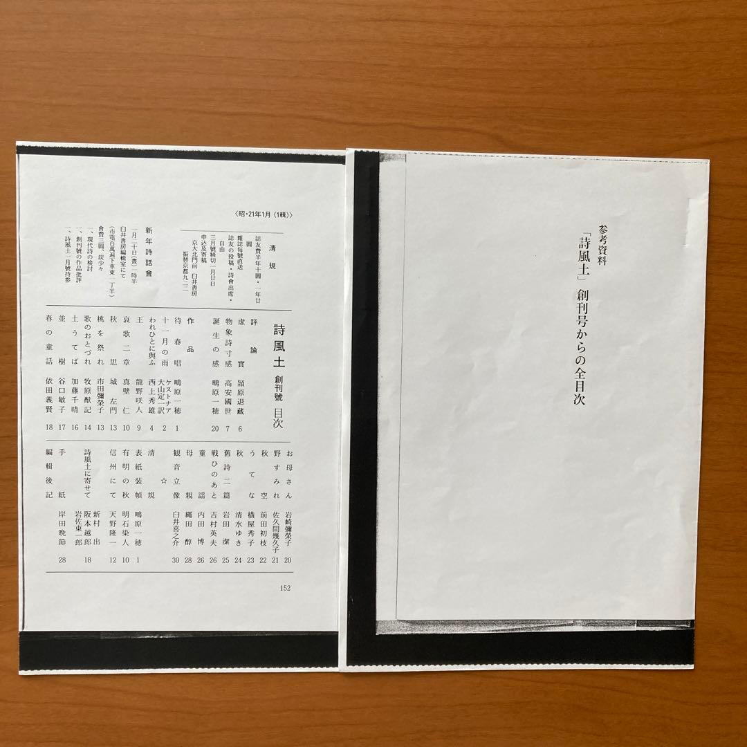 【貴重】詩誌「詩風土」22冊　不揃い　臼井書房発行