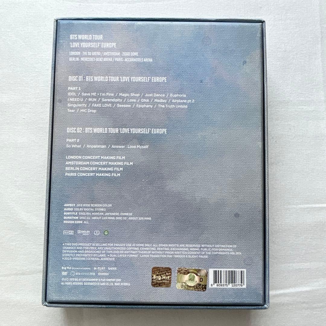 BTS Loveyourself EUROPE DVD ジョングク★匿名配送