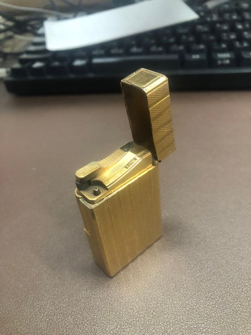 Dupont デュポンライター(ゴールド)ガス注入アダプター付き