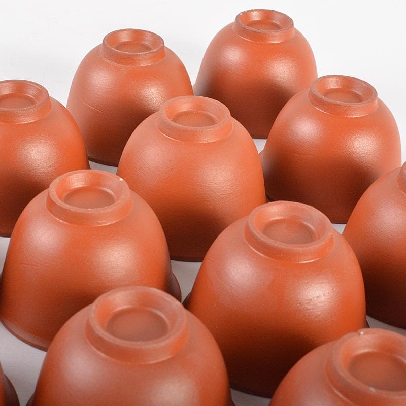 煎茶道具　紫砂　朱泥　内白釉　煎茶碗　20客まとめて　N　6233