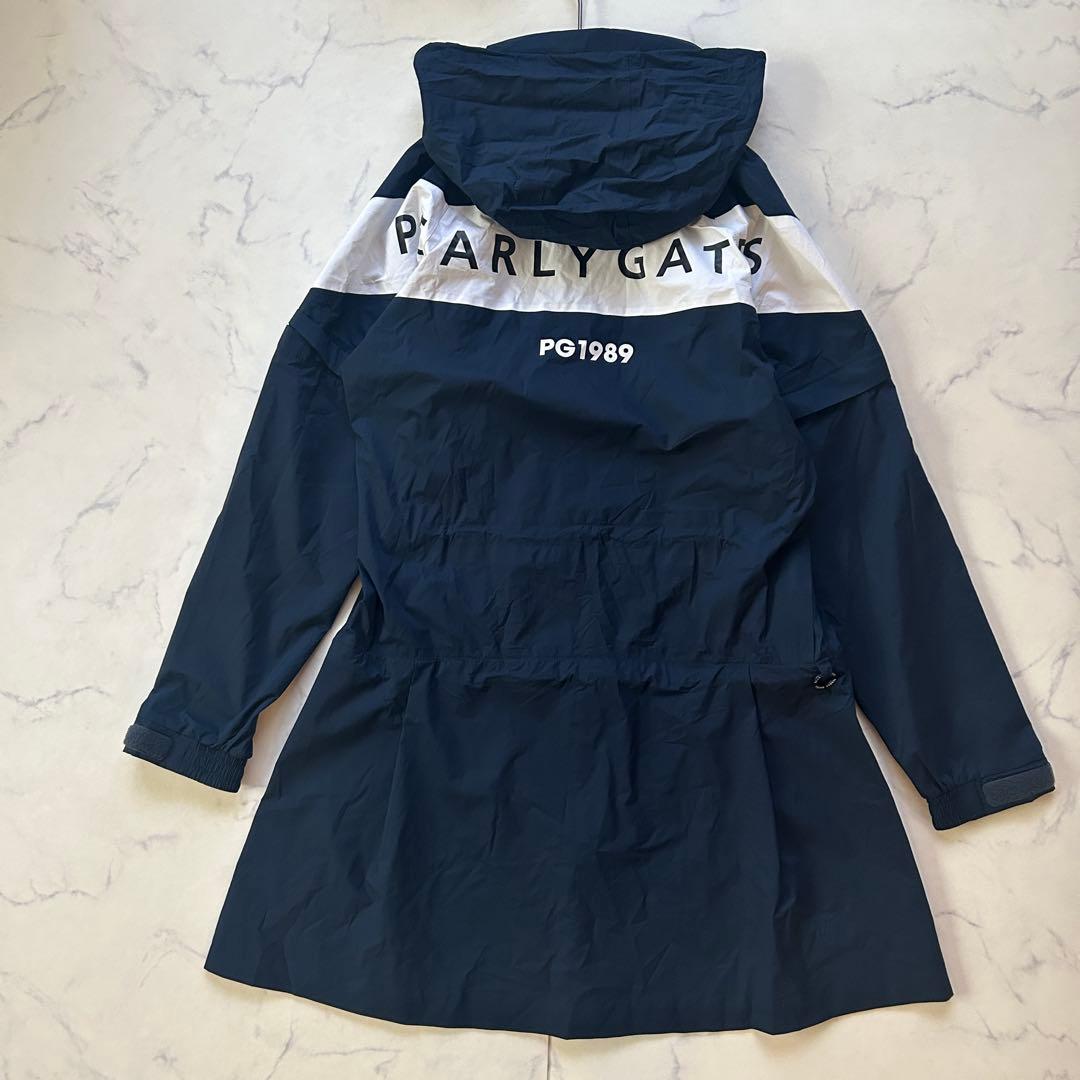 パーリーゲイツ レインウェア ワンピース ロゴ ネイビー 携帯袋付き