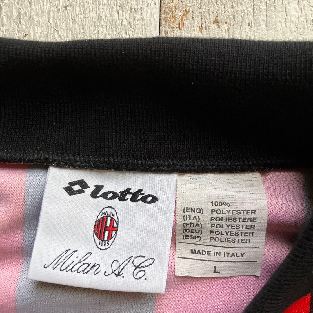 Lotto ACミラン ユニフォーム L イタリア製 OPEL セリエAサッカー