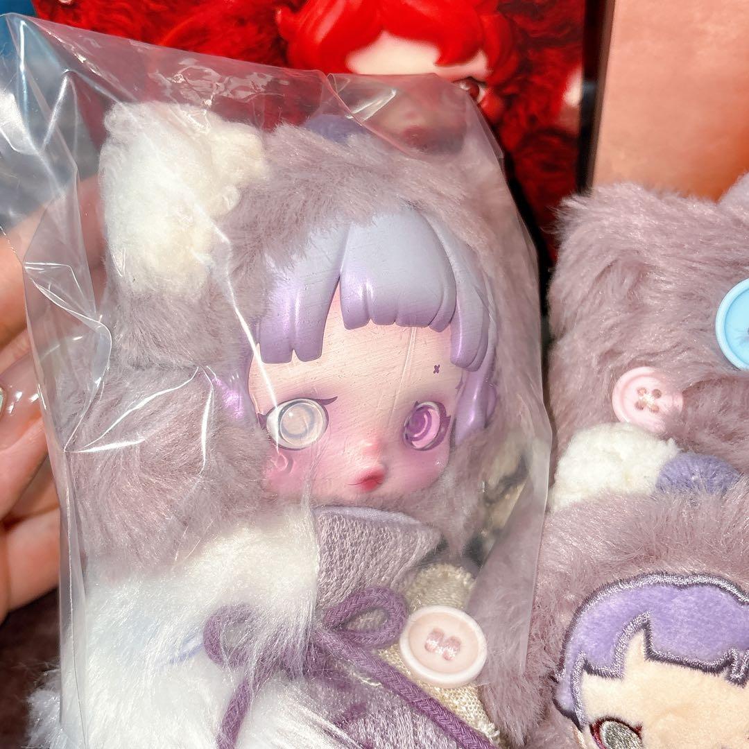 SKULLPANDA You Found Me! ぬいぐるみ 紫 バッグセット