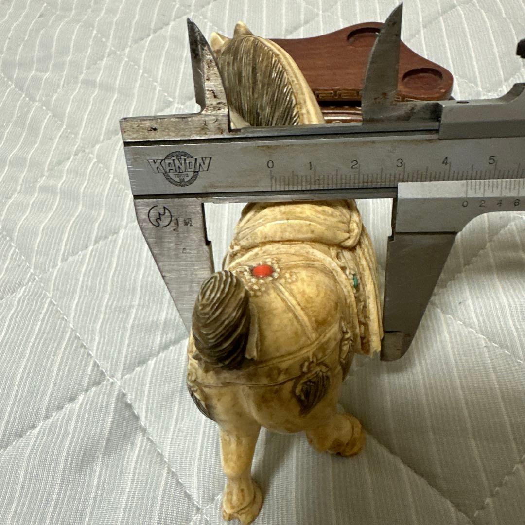 美品　馬　緑松石象嵌　装飾細密彫刻　縁起物　置物　時代物　古玩骨董品アンティーク