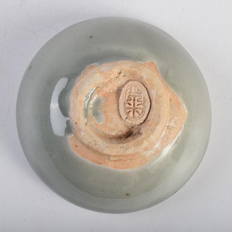 青木木米　聾米造　砧青磁　酒呑　ぐい呑　時代箱付　C　R9109