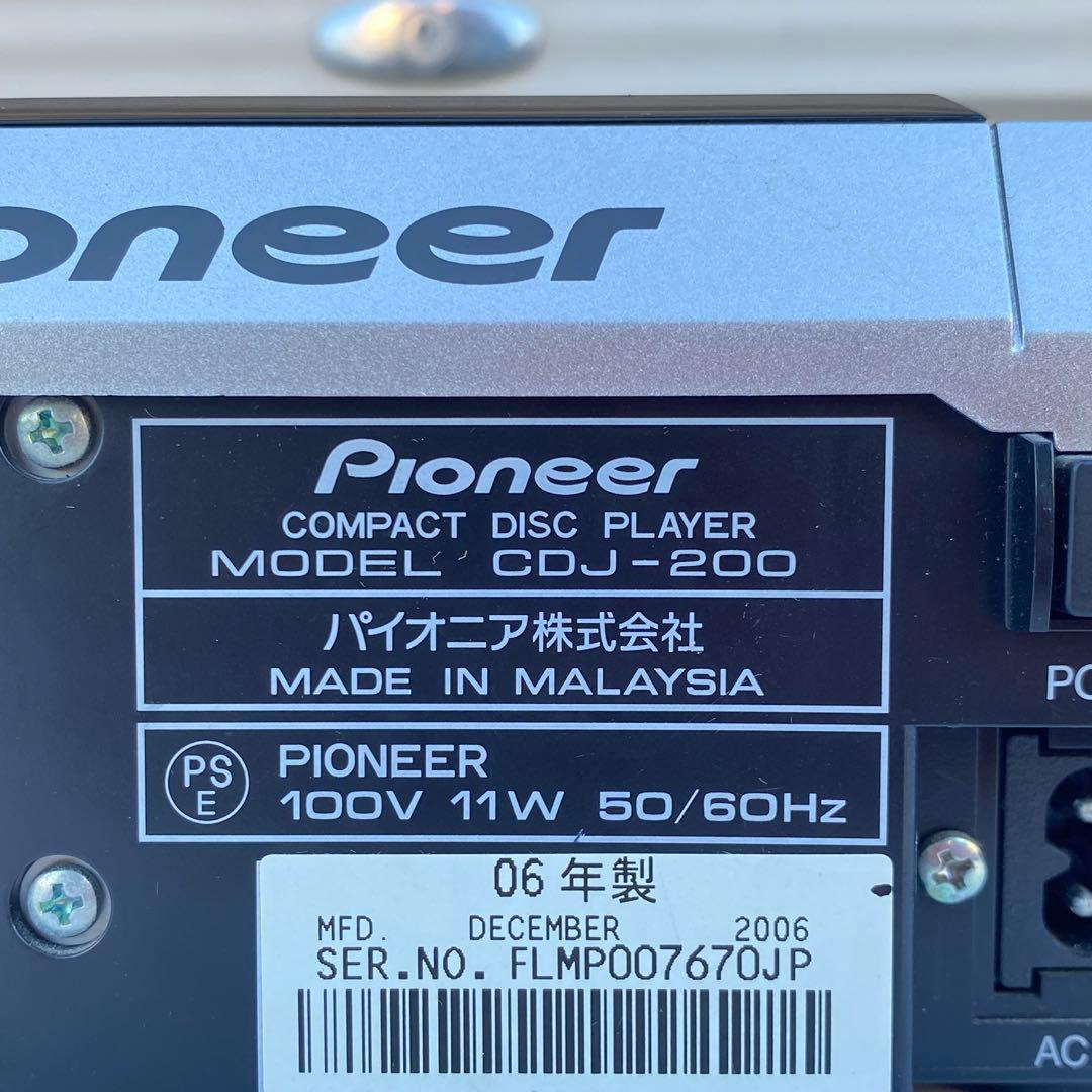 ◎Pioneer パイオニア CDJ-200 DJ用CDプレーヤー 再生確認済