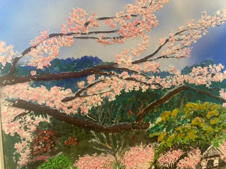 京都　漆喰画　絵画