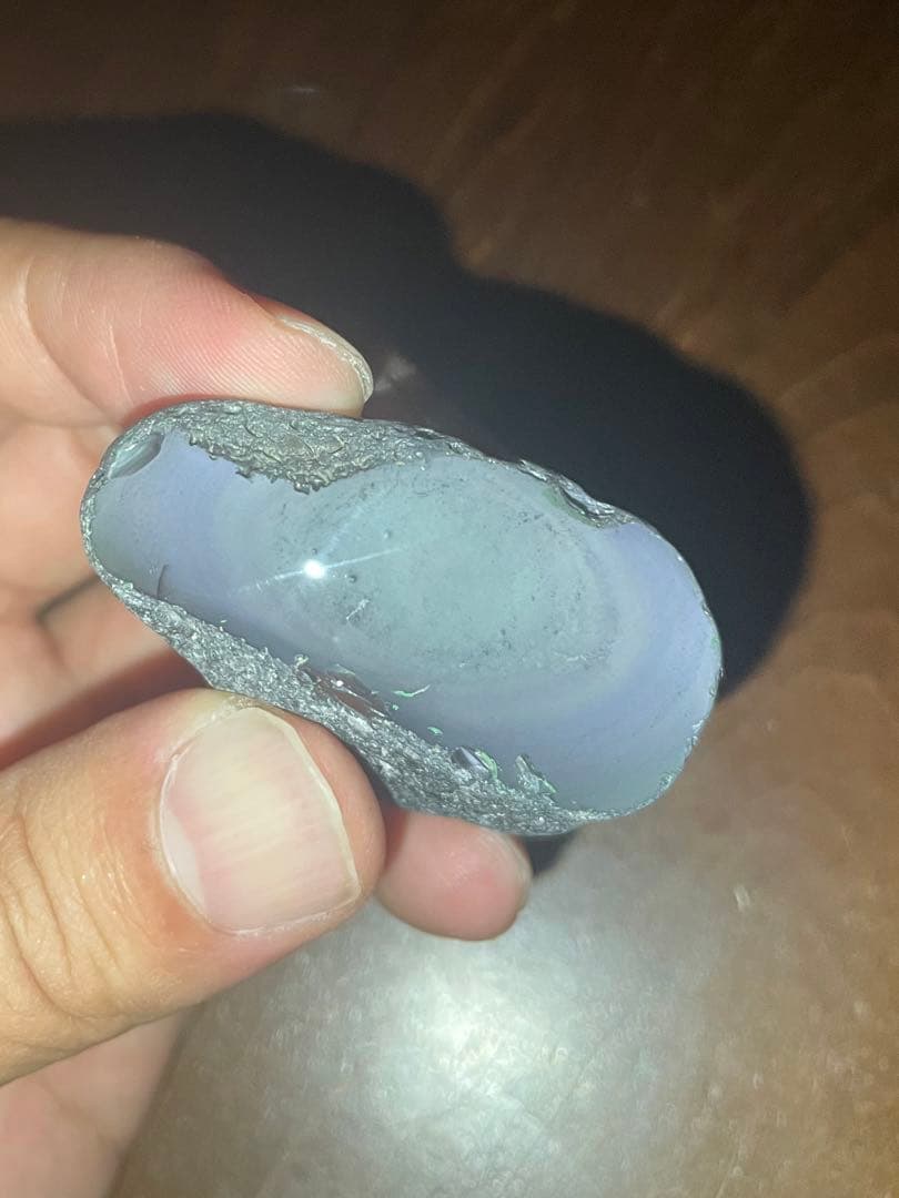 研磨品　十勝石玲瓏　パステルピンクベース　レインボーオブシディアン　透明度最強