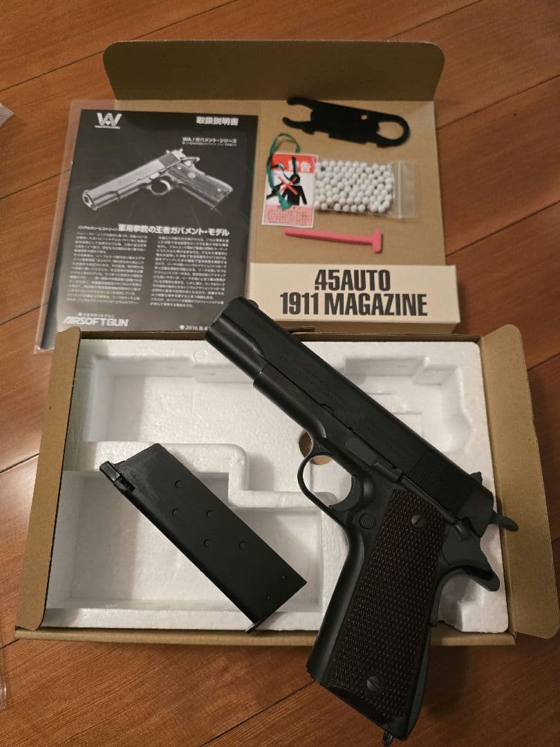 最終価格　WA　コルトガバメントM1911A1　ミリタリーモデル 新品マガジン付