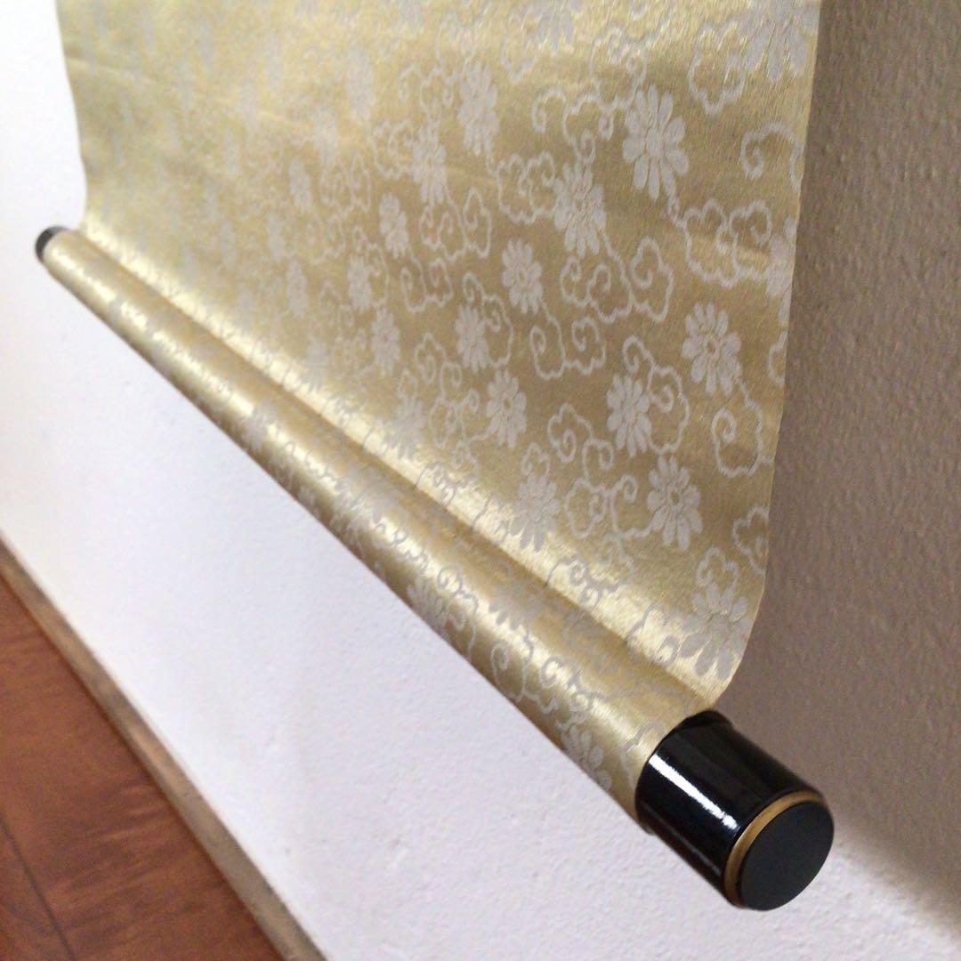 No3014 掛軸　仏教美術　金泥彩色　弘法大師像　紙本　無落款　合箱　送料無料