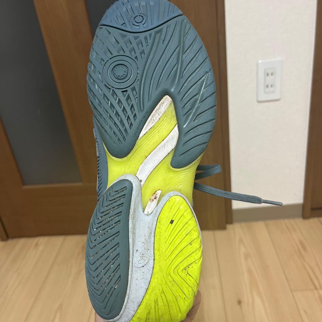 ASICS テニス用シューズ グレー/イエロー