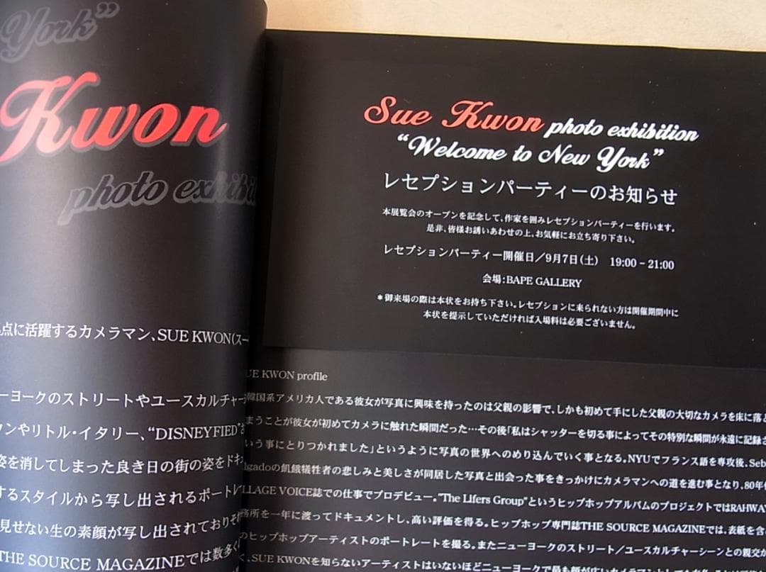 【カタログ】表参道BAPE gallery「Sue Kwon」